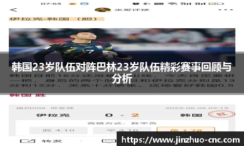 韩国23岁队伍对阵巴林23岁队伍精彩赛事回顾与分析